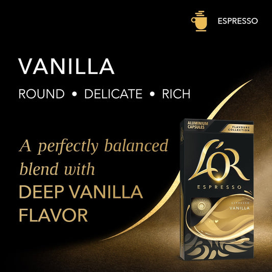 A perfectly balanced blend with deep vanilla flavor.