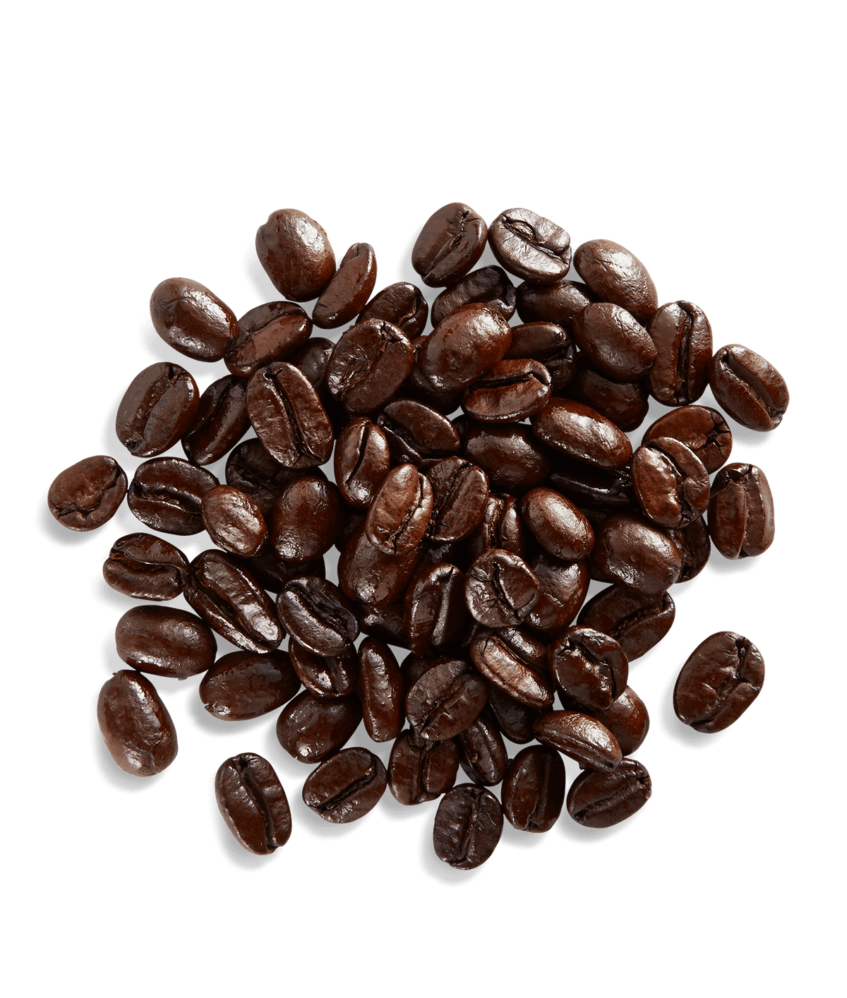 Peet's Decaf French Roast Coffee beans shown up close with detail