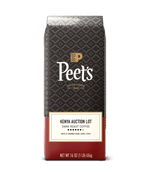 Peet's Coffee Kenya Auction Lot coffee bag on a green background