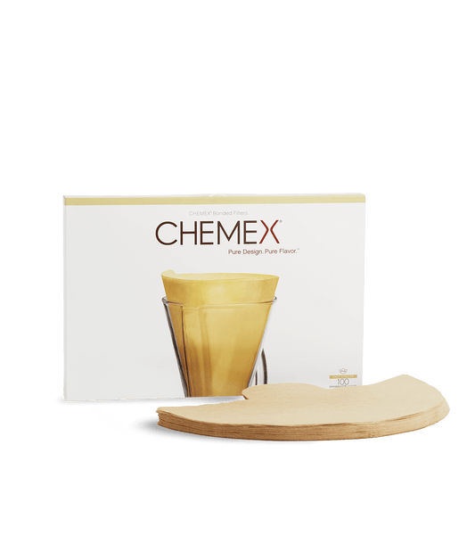 Chemex bonded paper coffee filters half moon - 100 ct