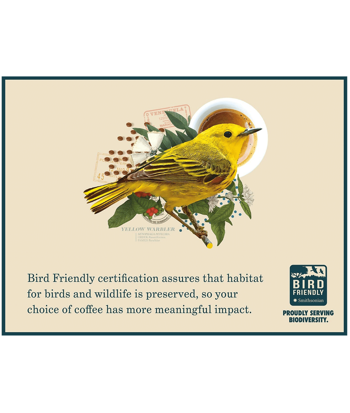 Peet's Yosemite Dos Sierras Organic is Bird Friendly and doesn't harm natural habitats